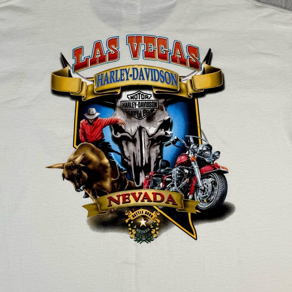 Harley-Davidson Las Vegas Long Sleeve Tee | Size XL | Western Skull Graphic - Picture 2 of 10